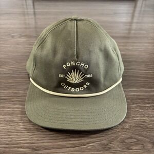Poncho Outdoor Hat Olive Cap Est 2018 Logo Snapback Adjustable One Size